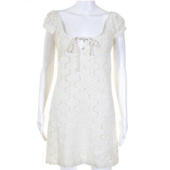 {Trina Turk} Crochet Cap Sleeve Beach Cover Up - Picture 7 of 8